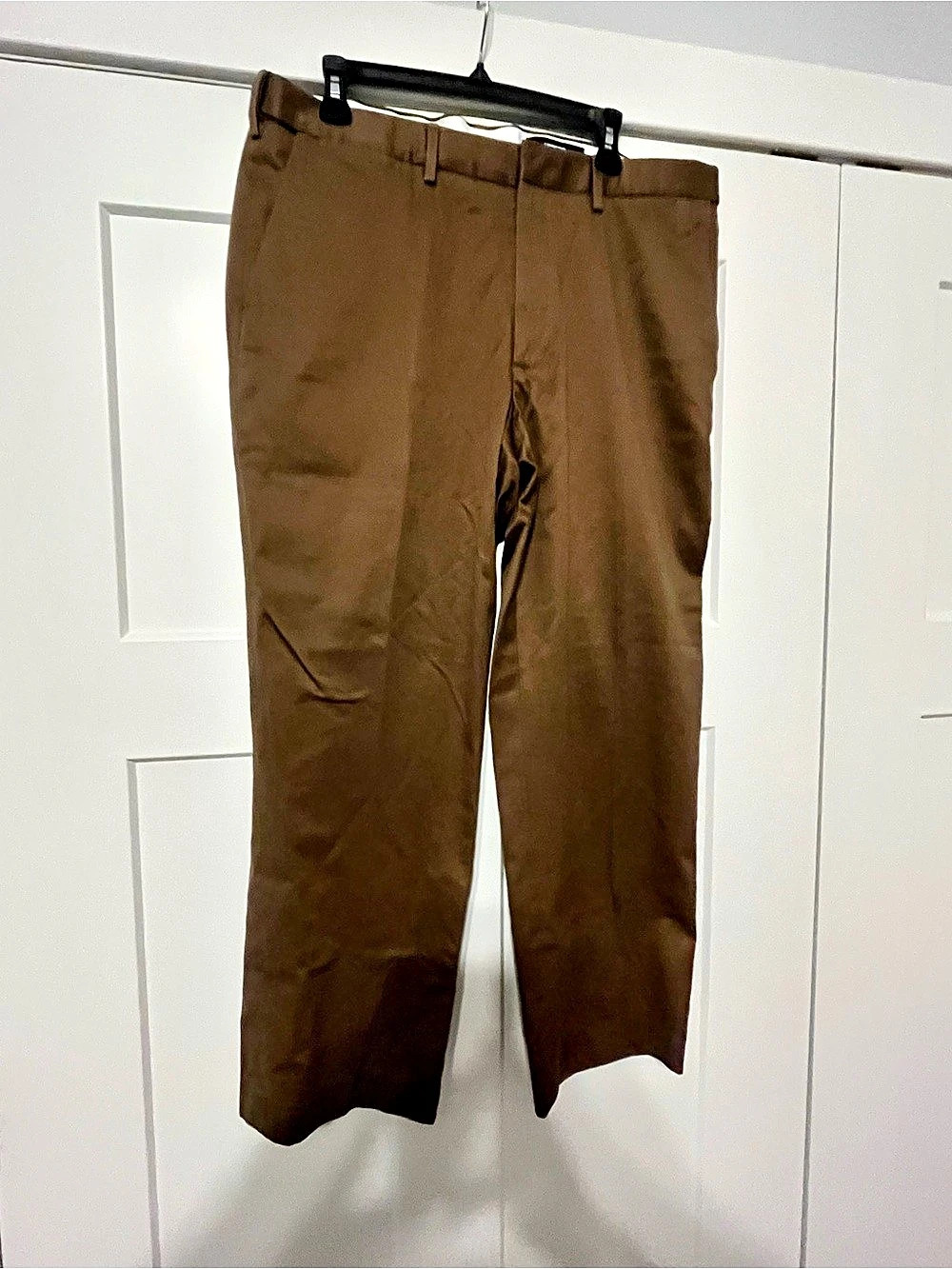 Lands' End Traditional Fit Chino Pants Brown Waist 37 EUC